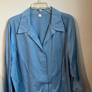Women’s Avenue Sky Blue Blouse- One Missing Button